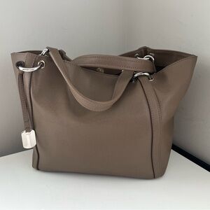 Furla taupe genuine Leather Shoulder tote